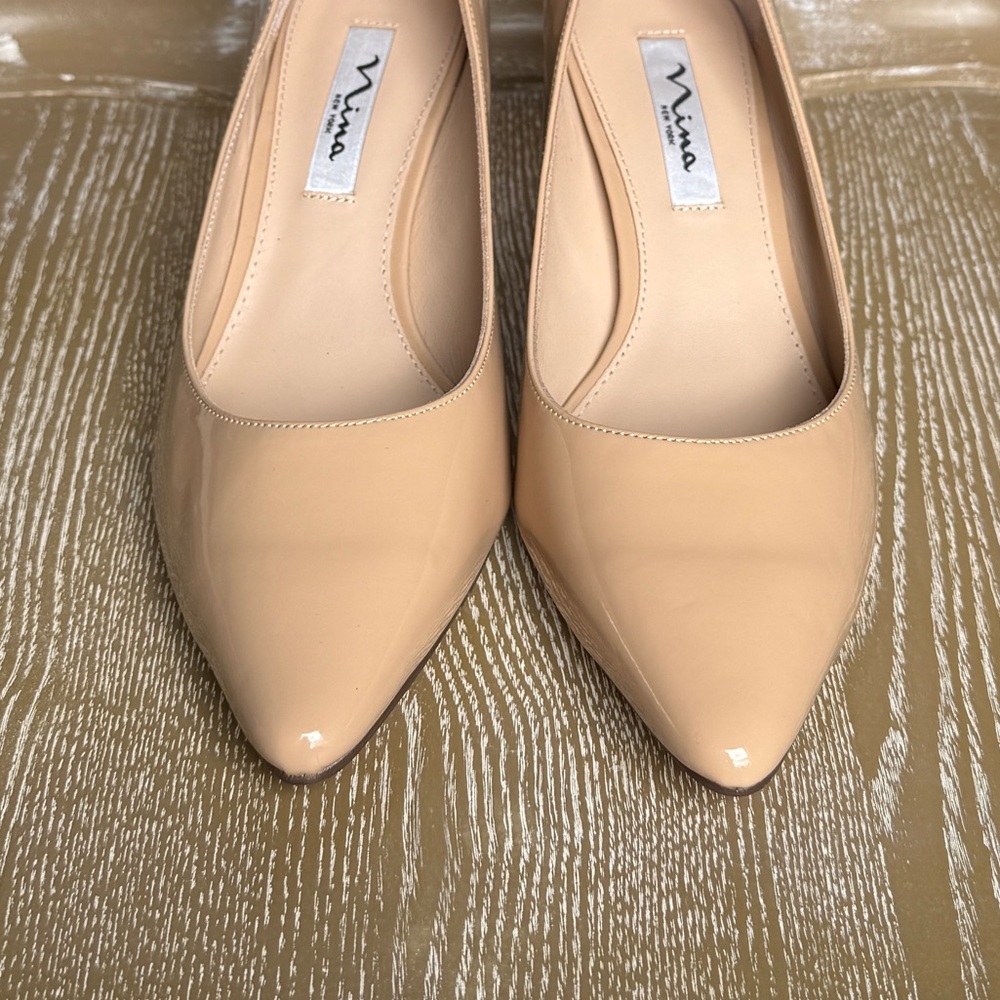 Nina 60 Patent Leather Heels Nude Size 9.5 - Picture 14 of 16